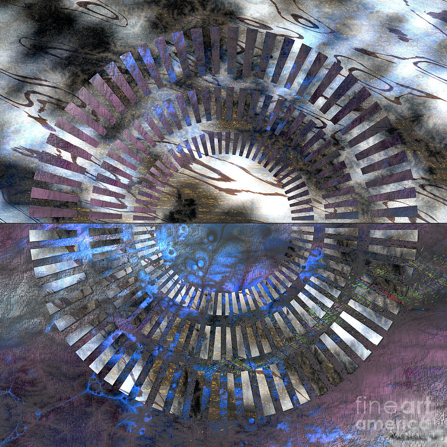 Conceptual Digital Art - Radialscape 1 by Walter Neal