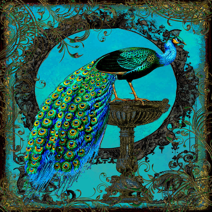 Radiant Blue Peacock Digital Art by Legend Imaging - Fine Art America