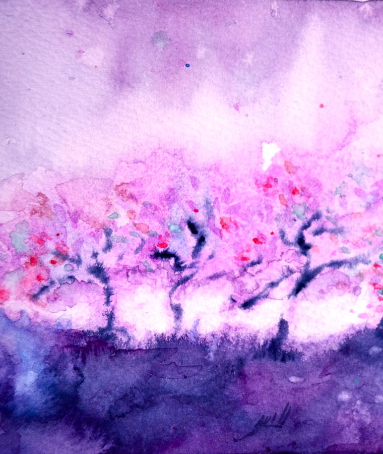 Radiant Orchid Orchard Painting by Beverley Harper Tinsley