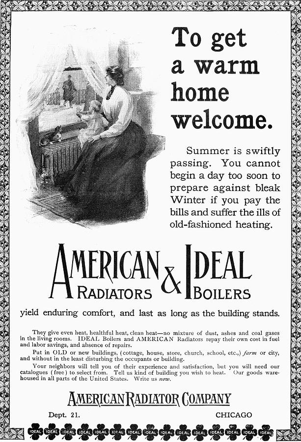 Radiator Ad, 1905 Drawing by Granger Radiator Ad, 1905 Drawing by Granger