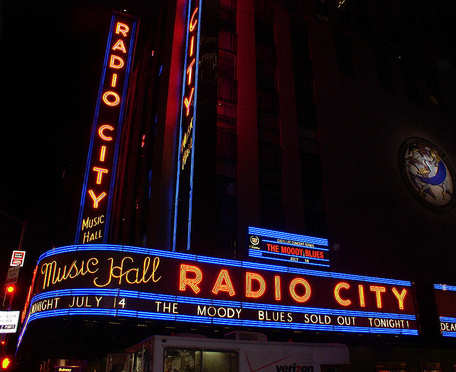 Radio City and the Moody Blues Photograph by Melinda Saminski