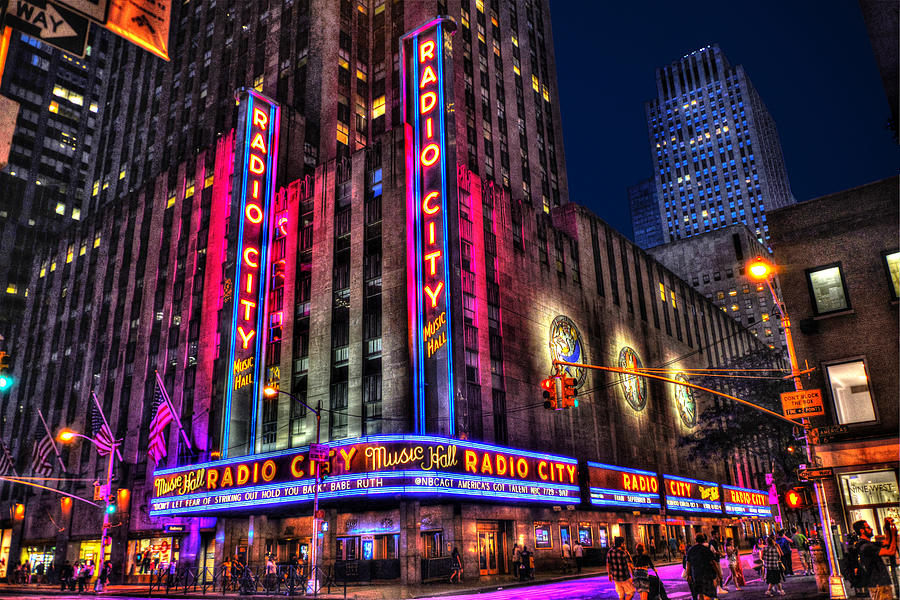 New York City Photograph - Radio City Music Hall Landscape View by Randy Aveille