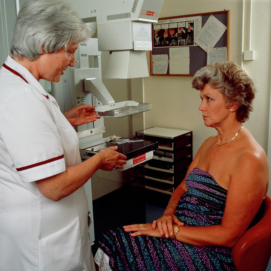 Radiographer And Patient During Mammography Session By Chris Priest Science Photo Library