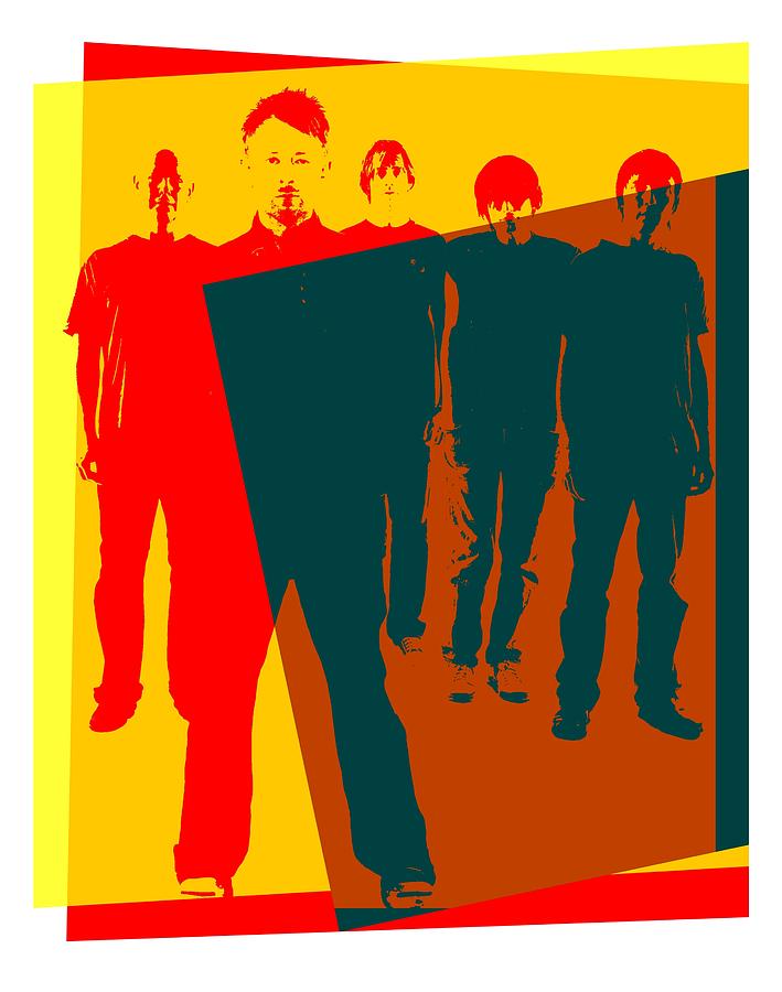 Radiohead Pop Art Poster Digital Art by Dan Sproul