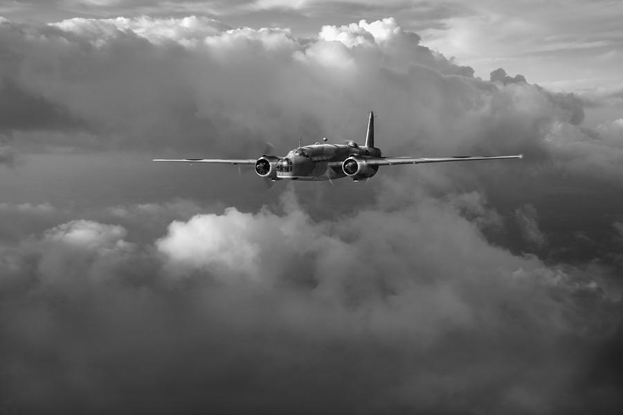 RAF Coastal Command Vickers Warwick ASR black and white version Photograph by Gary Eason