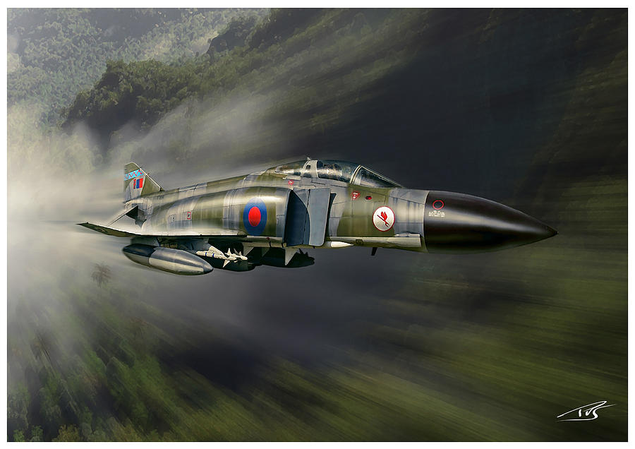 RAF Phantom Digital Art by Peter Van Stigt