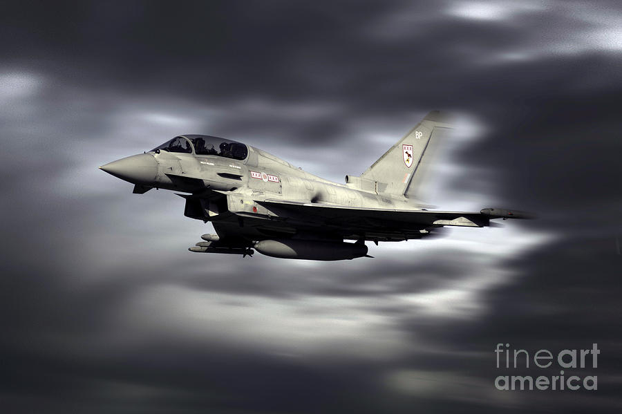 Raf Typhoon Digital Art - RAF Typhoon Pass by Airpower Art