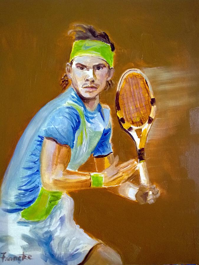 Rafa Nadal on the Ball Painting by David Francke - Pixels