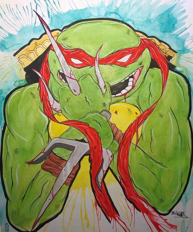 Teenage Mutant Ninja Turtles Painting - Rafael by Blake Knab