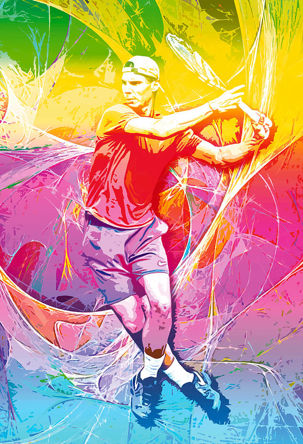 Tennis Digital Art - Rafael Nadal 01 by RochVanh