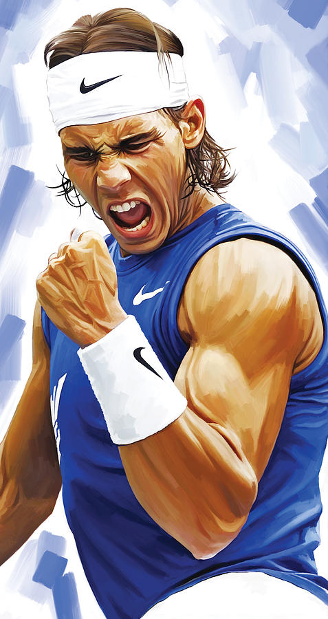 Rafael Nadal Artwork Painting by Sheraz A