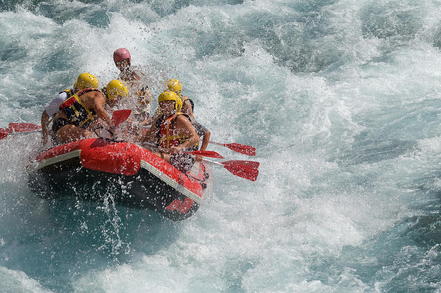 Rafting on white water in a storm Photograph by Ihsanyildizli
