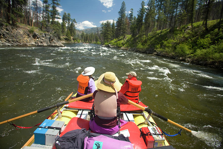 Summer Photograph - Rafting The Middle Fork Of The Salmon by Justin Bailie