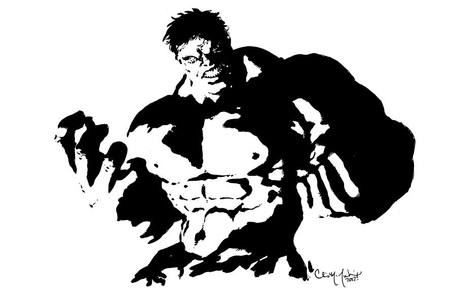 Hulk Painting - Rage by Chris McJunkin