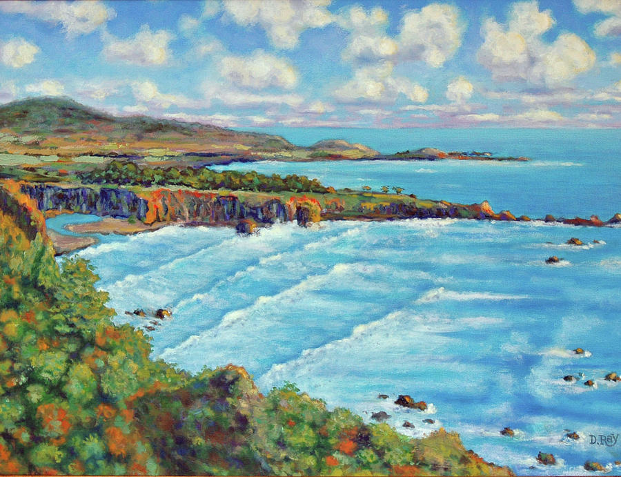 Ragged Point California Painting by Dwain Ray