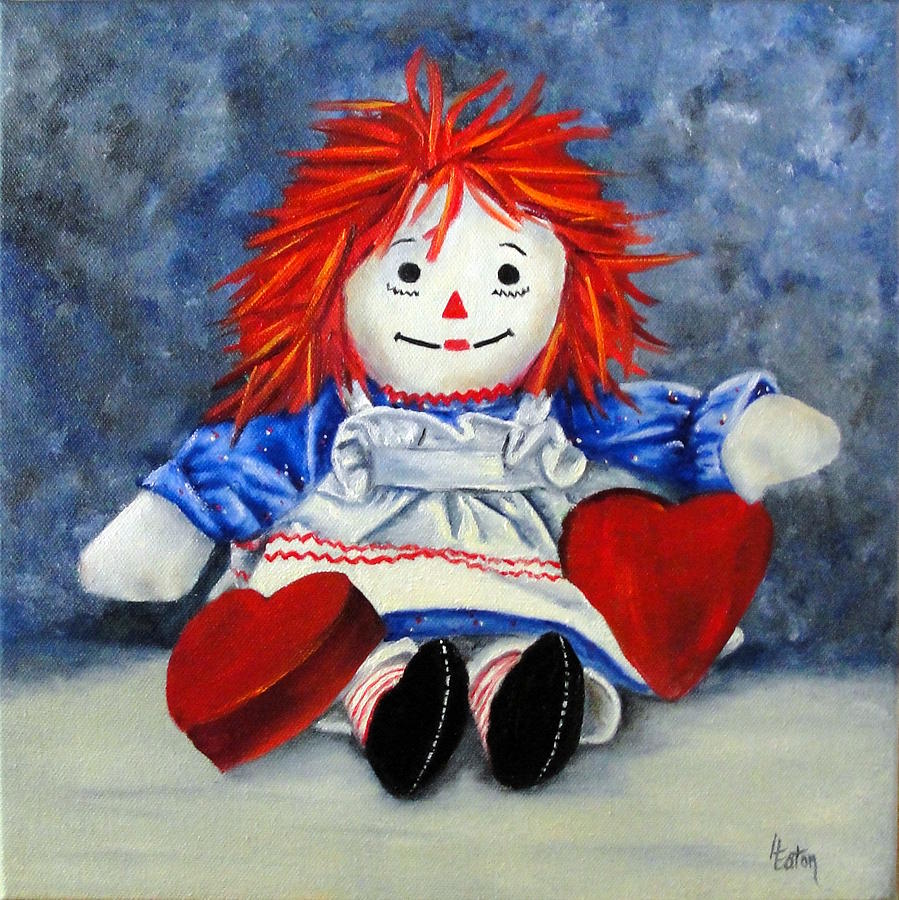 Raggedy Ann with Hearts by Helen Eaton