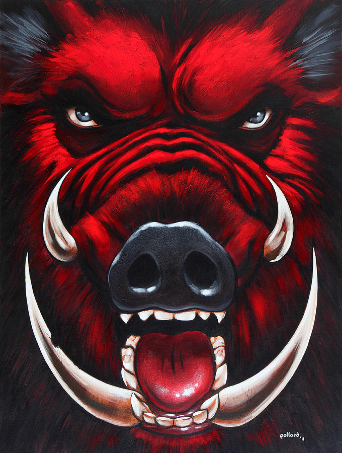 Raging Hog Painting by Glenn Pollard