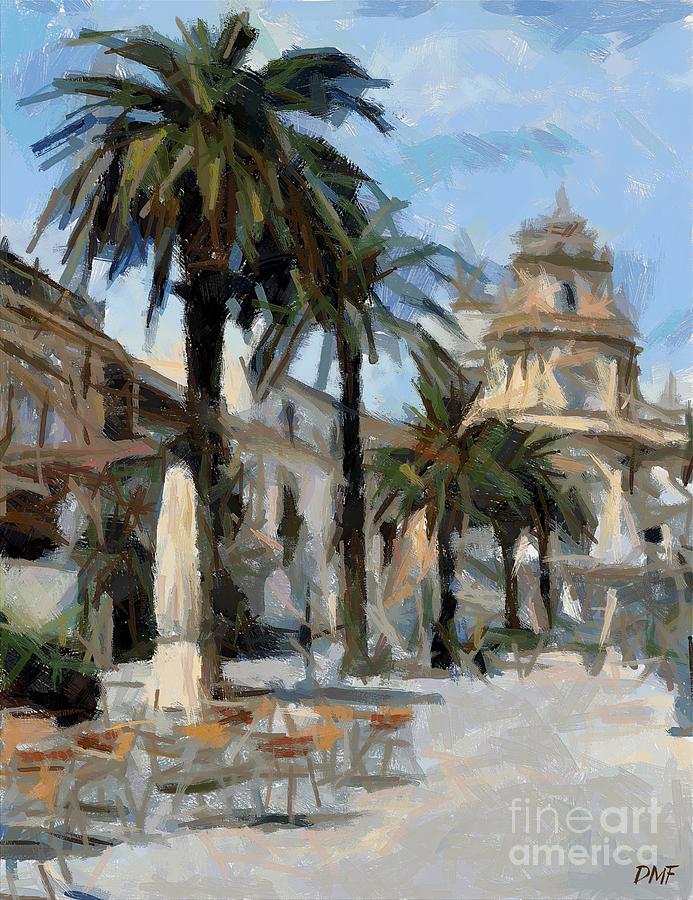 City Scene Painting - Ragusa Piazza Duomo by Dragica  Micki Fortuna