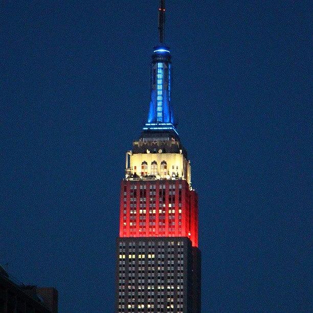 Rah-rah America. July 4th, Empire State Photograph by Janet Fung