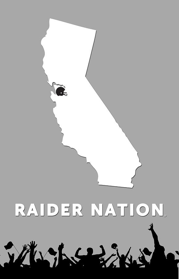 Raider Nation Map Digital Art by Nancy Ingersoll