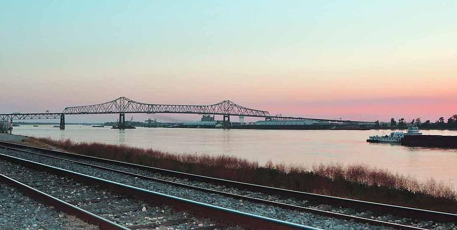 Rail Along Mississippi River Photograph by Charlotte Schafer