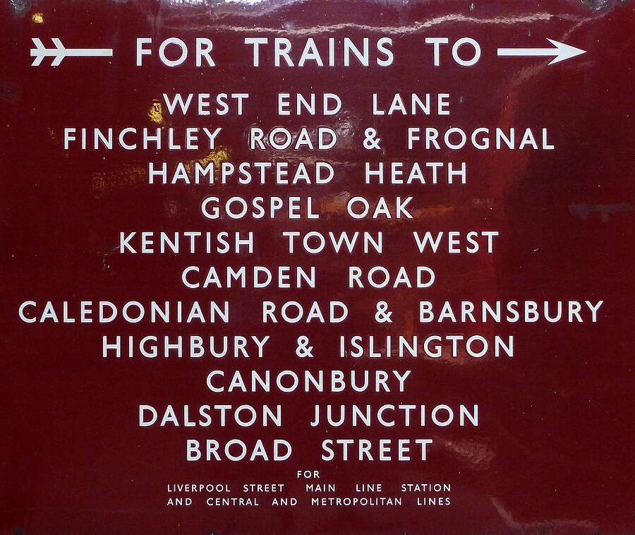 Rail Destination Plate No2 Photograph by Gordon James