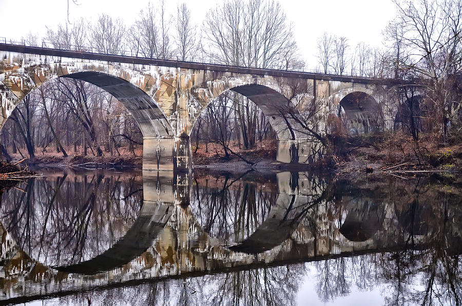 Rail Road Bridge at Phoenixville and Mont Clare Photograph by Bill Cannon