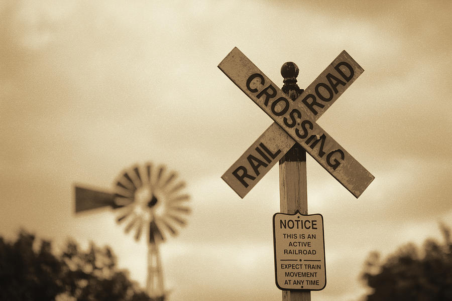 Rail Road Crossing Photograph by Jonathan Davison