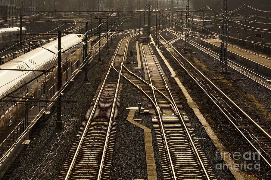 Rail road tracks  Photograph by Inge Riis McDonald