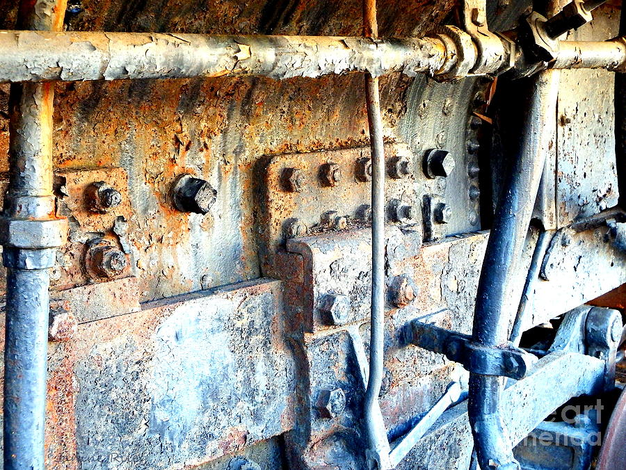 Rail Rust - Locomotive - Nuts and Bolts Photograph by Janine Riley