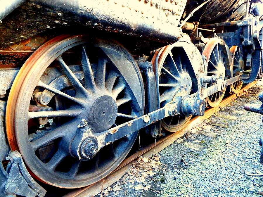 Rail Rust - Locomotive - Wheels keep on turning Photograph by Janine Riley