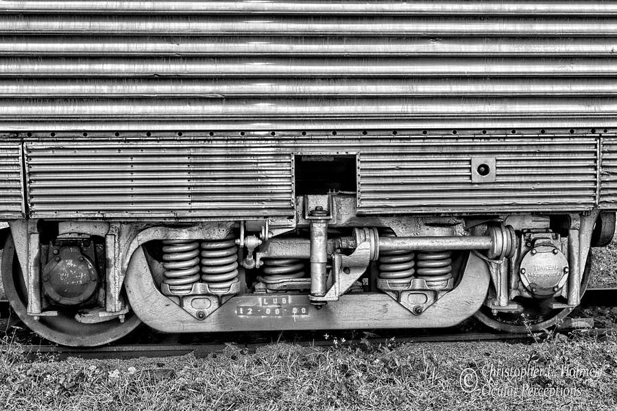 Rail Support -BW Photograph by Christopher Holmes