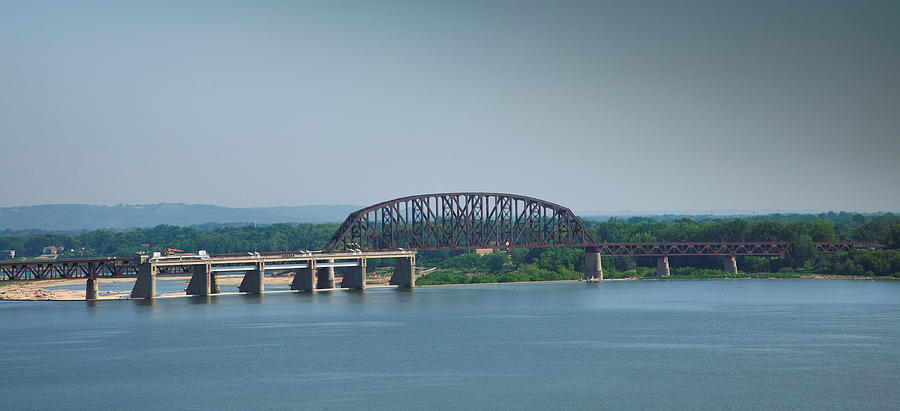 Railroad Bridge And Ohio River Photograph by Steven Ainsworth