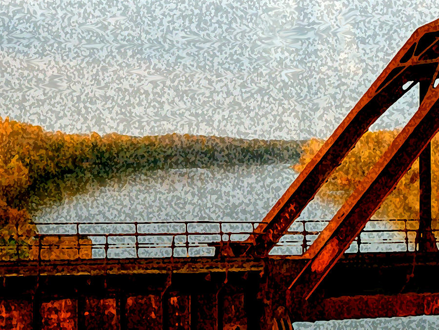 Iron Bridges Mixed Media - Railroad Bridge by Dennis Buckman