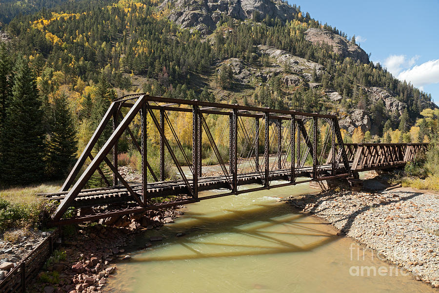Railroad Bridge over the Animas River on the Durango and Silverton Narrow Gauge RR Photograph by Fred Stearns