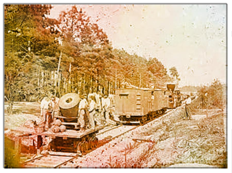 Railroad Cannon Civil War Digital Art by Steven  Pipella