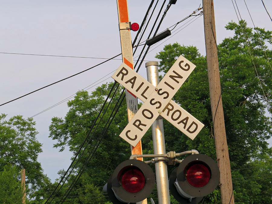 Sign Photograph - Railroad Crossing by Aaron Martens