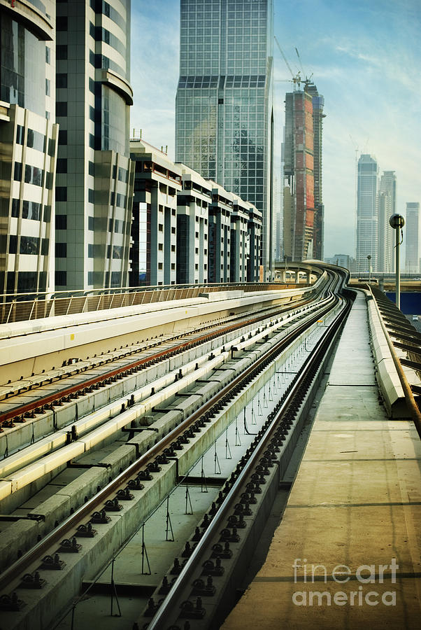 Railroad in Dubai Photograph by Jelena Jovanovic
