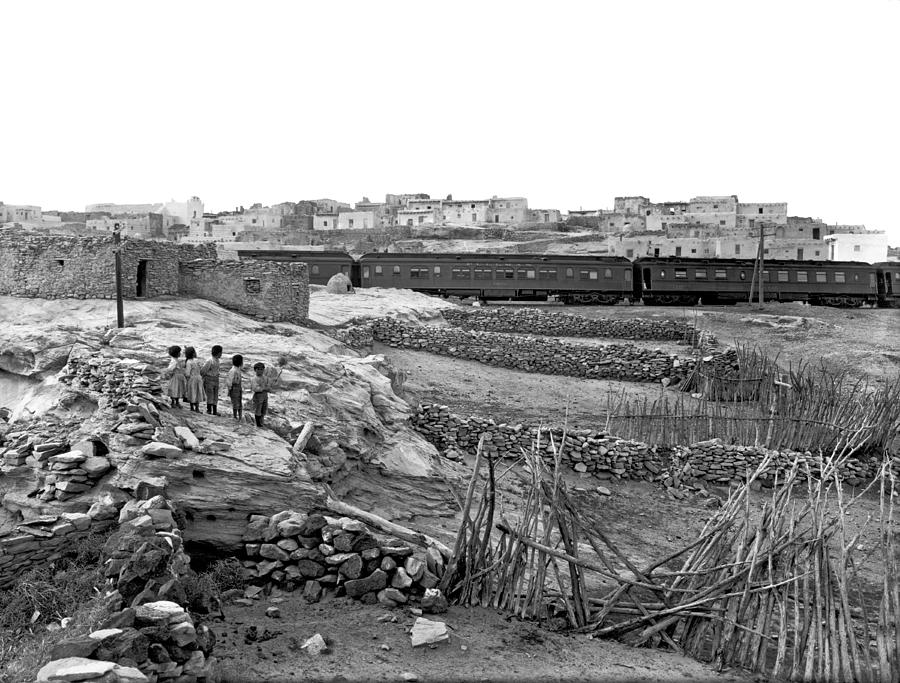 Railroad In Laguna Pueblo Photograph by Underwood Archives