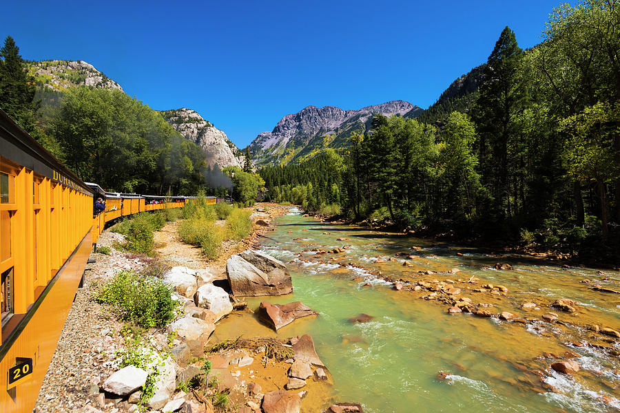 Railroad On The Animas River, San Juan Photograph by Russ Bishop Railroad On The Animas River, San Juan Photograph by Russ Bishop