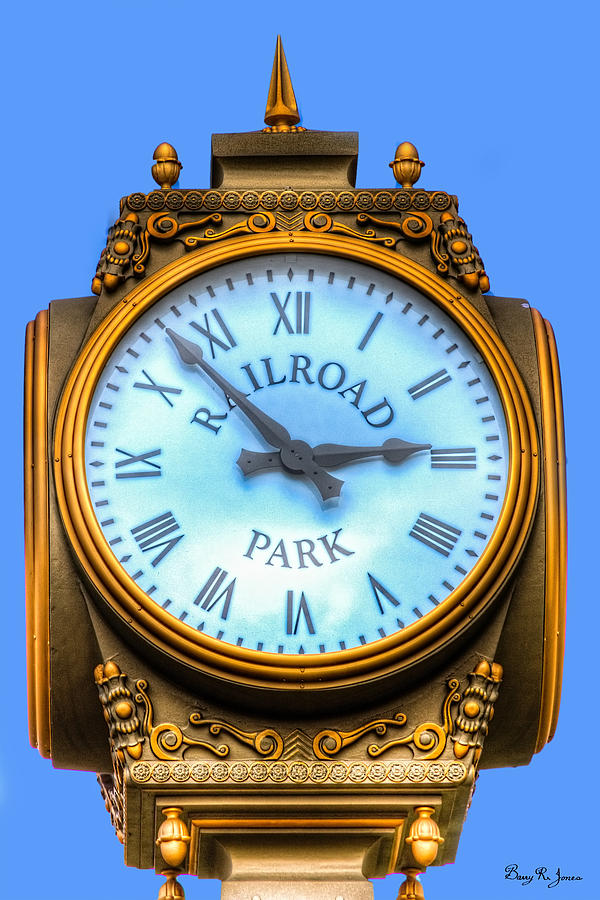 Ornate - Railroad Park Clock Photograph by Barry Jones