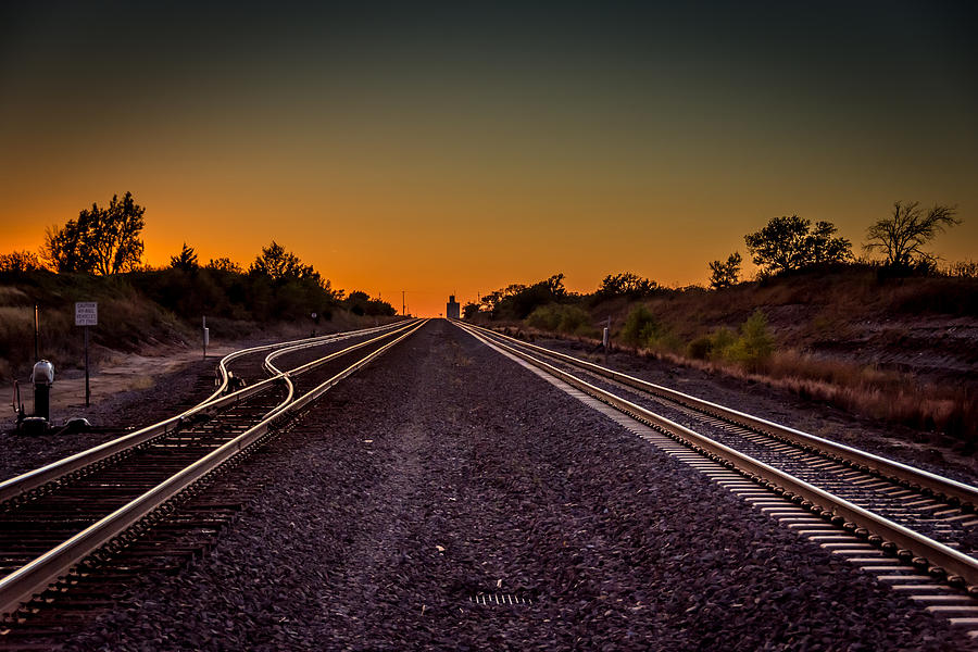 Sunset Photograph - Railroad Sunset by Larry Pacey