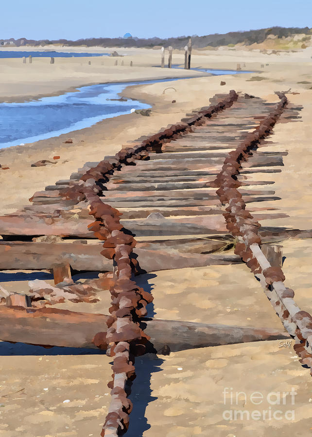 Railroad tracks on Sunset beach Photograph by Sami Martin