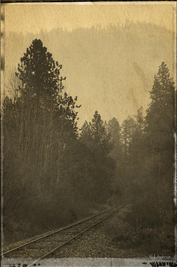 Rails in the Rogue Valley - Vintage Effect Photograph by Mick Anderson