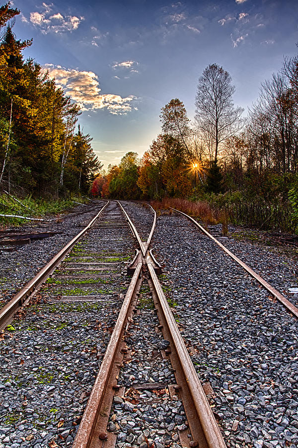 Fall Photograph - Rails In The Wilderness by Jeff Sinon