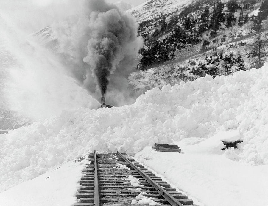 Nature Photograph - Railway Avalanche by Library Of Congress/science Photo Library