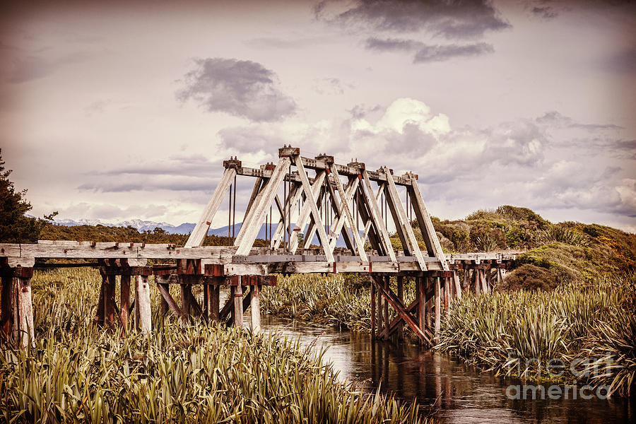Bridge Photograph - Railway Bridge at Mahinapua Creek by Colin and Linda McKie