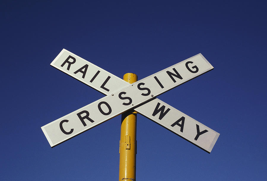 Railway Crossing, Australia Photograph by A.b. Joyce