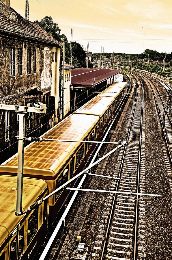 Train Photograph - Railway station by Gynt  