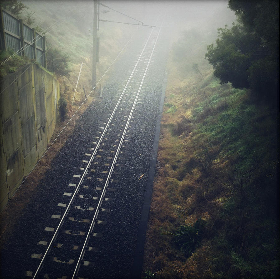 Transportation Photograph - Railway tracks by Les Cunliffe